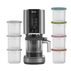 Ninja CREAMi Ice Cream & Frozen Dessert Maker (7 Tub Multi-Coloured Lid Bundle) NC300UK